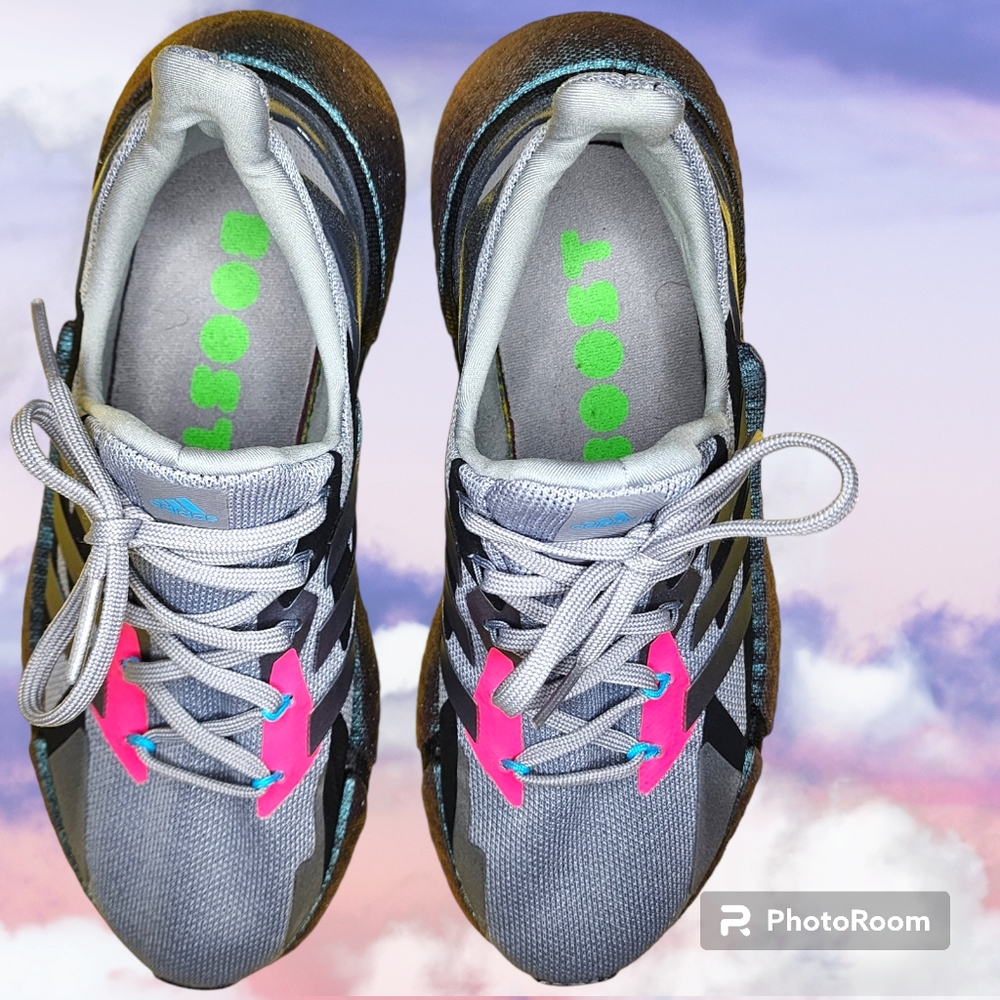 Adidas Boys X9000L4 Gray Reflective Running Shoes Sneakers Sz 6½ B or 8 Woman's - Picture 8 of 16